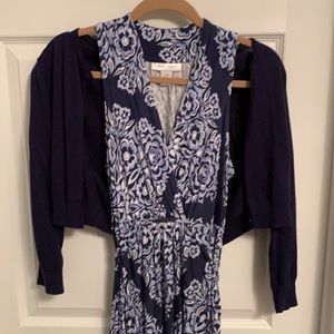 Motherhood Maternity Blue Floral Dress Sleeveless